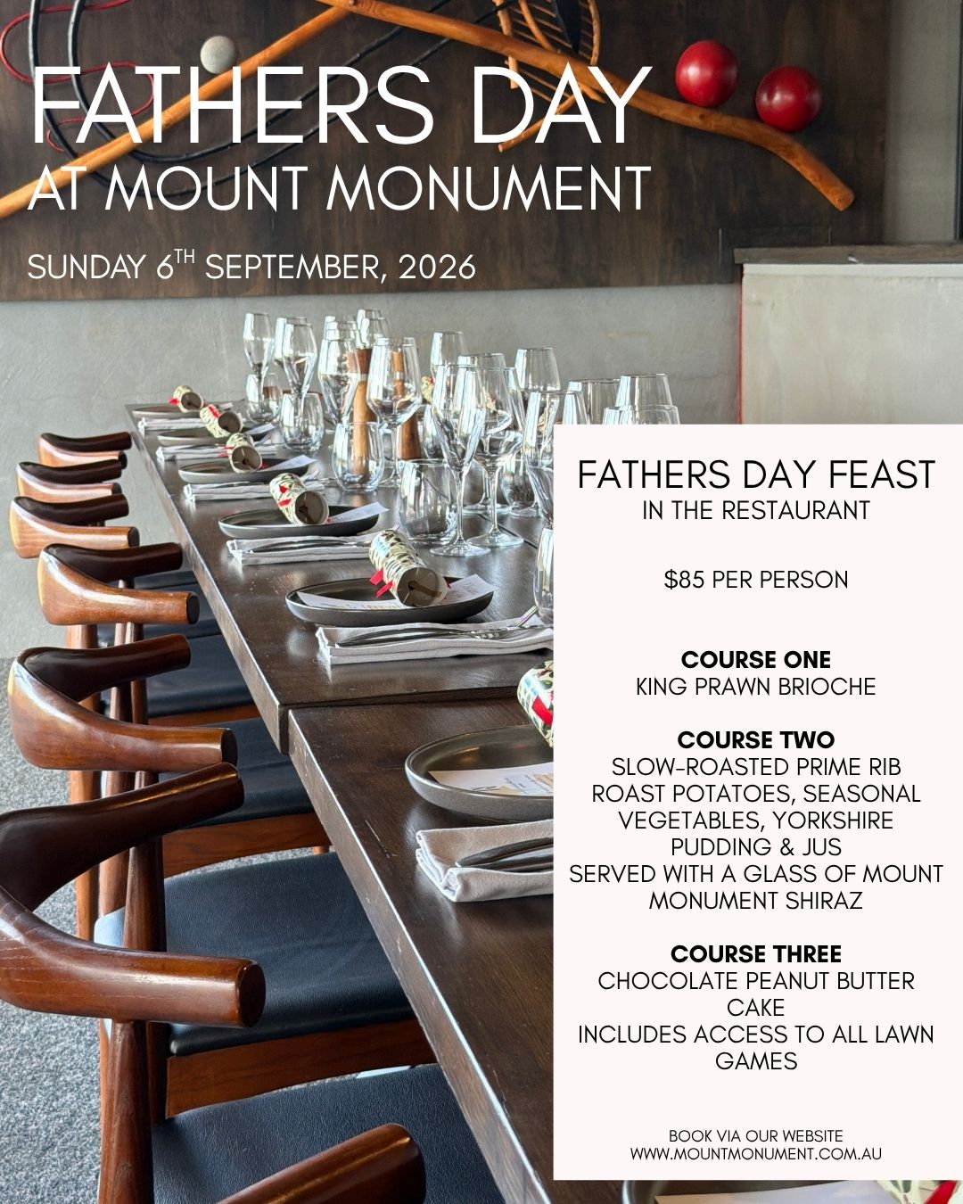 Join us for Fathers Day Celebrations at Mount Monument